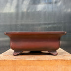 Bigei unglazed rectangle tokoname Japanese bonsai pot.