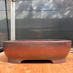 Rectangle bigei unglazed bonsai pot.