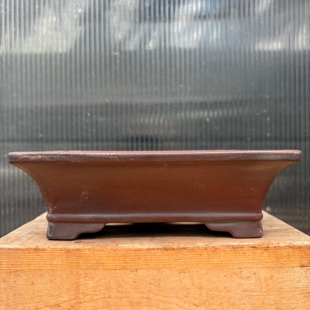 Bigei unglazed rectangle bonsai pot.