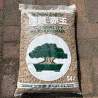 Bonsai earth triple line hard akadama 6-9mm, 14L bag.  Made in Ibaraki Japan.