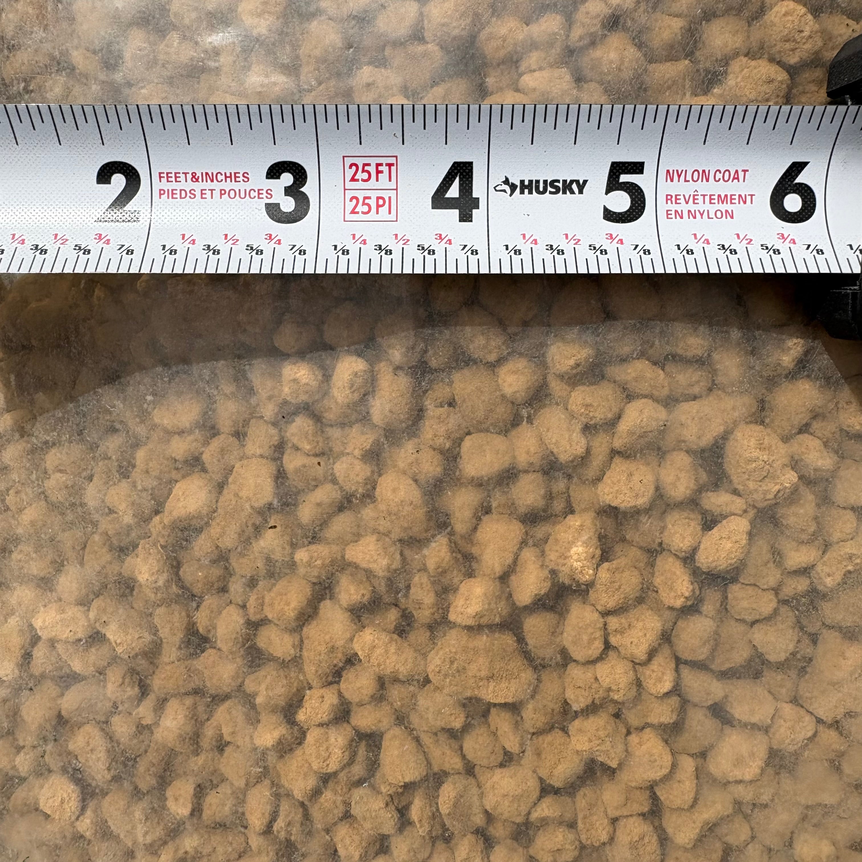 Bonsai earth triple line hard akadama 6-9mm grain size, large particle.