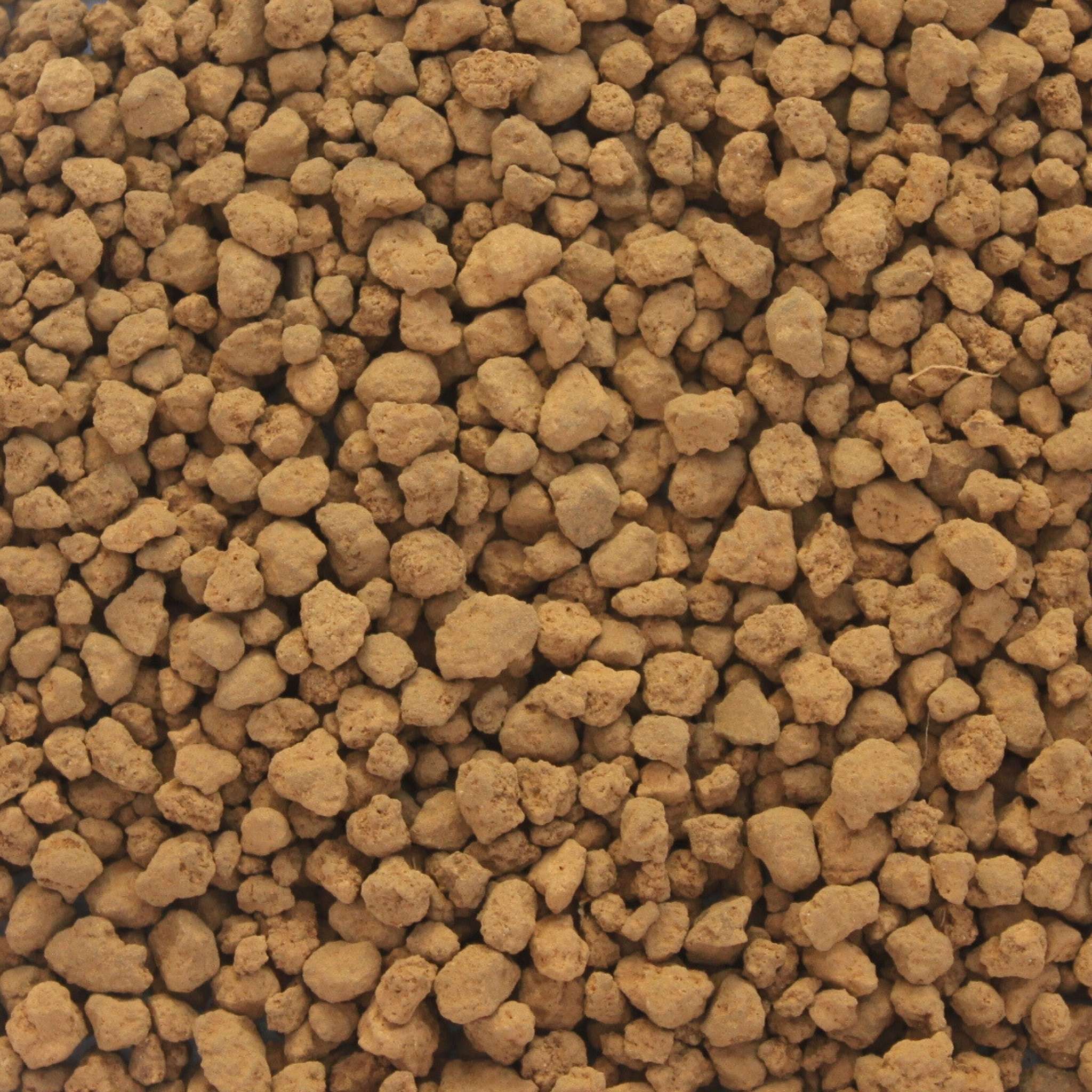 Japanese Super Hard Akadama close up look of the red jade earth volcanic clay with reddish brown colour very permeable and moisture retentive qualities