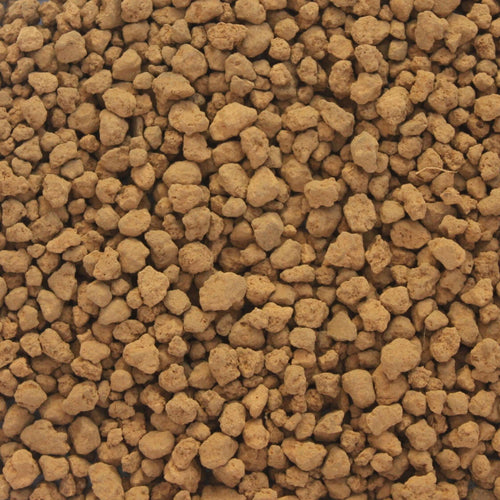 Japanese Super Hard Akadama close up look of the red jade earth volcanic clay with reddish brown colour very permeable and moisture retentive qualities