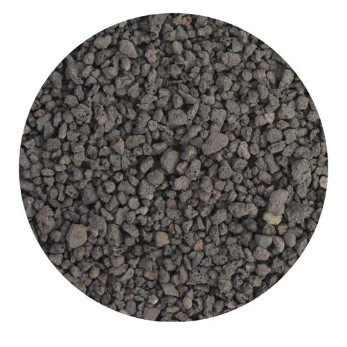 Horticultural Black Lava volcanic rock aggregate for bonsai soil drainage.