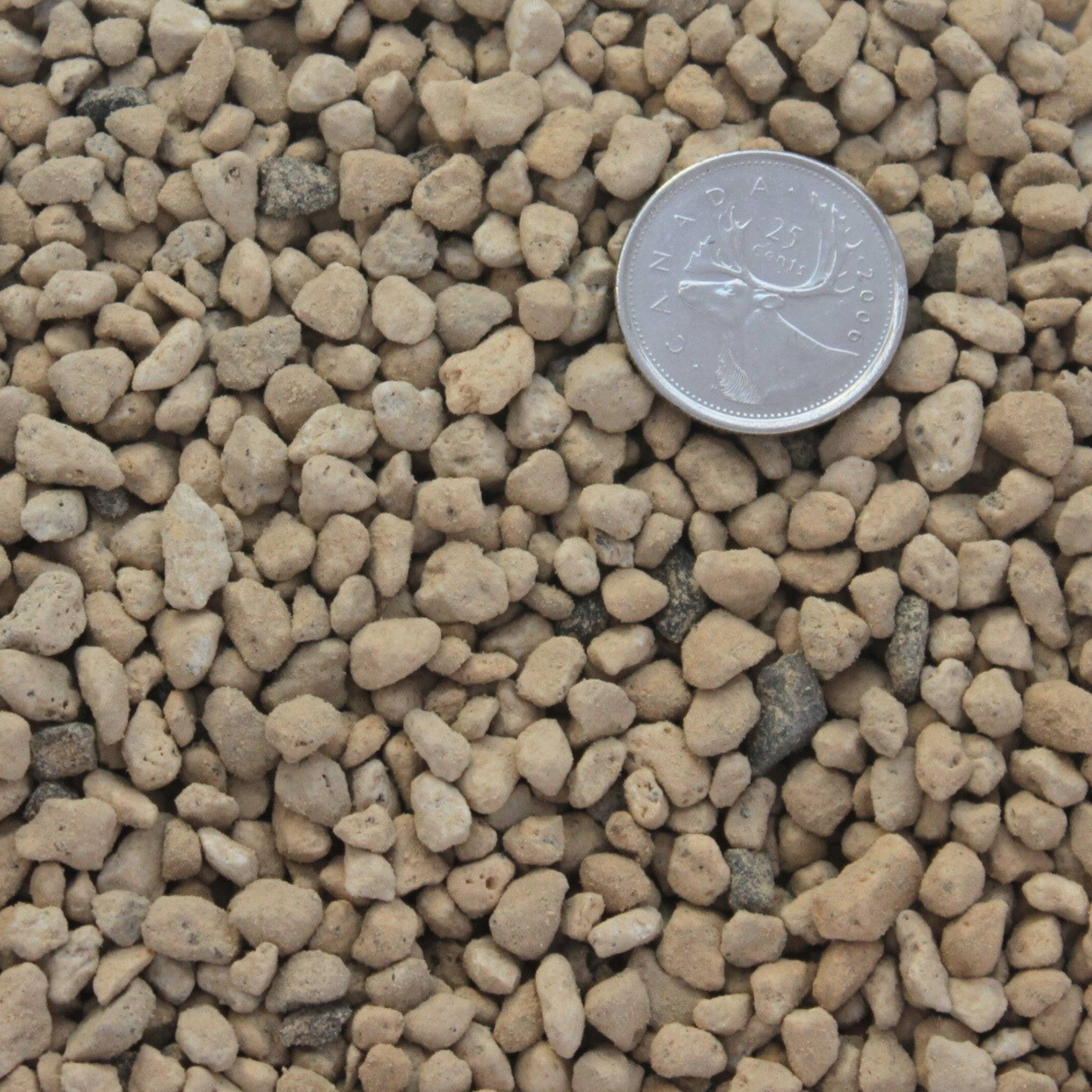 Japanese Hyuga Pumice showing porous characteristic and grain size small 3-6mm.