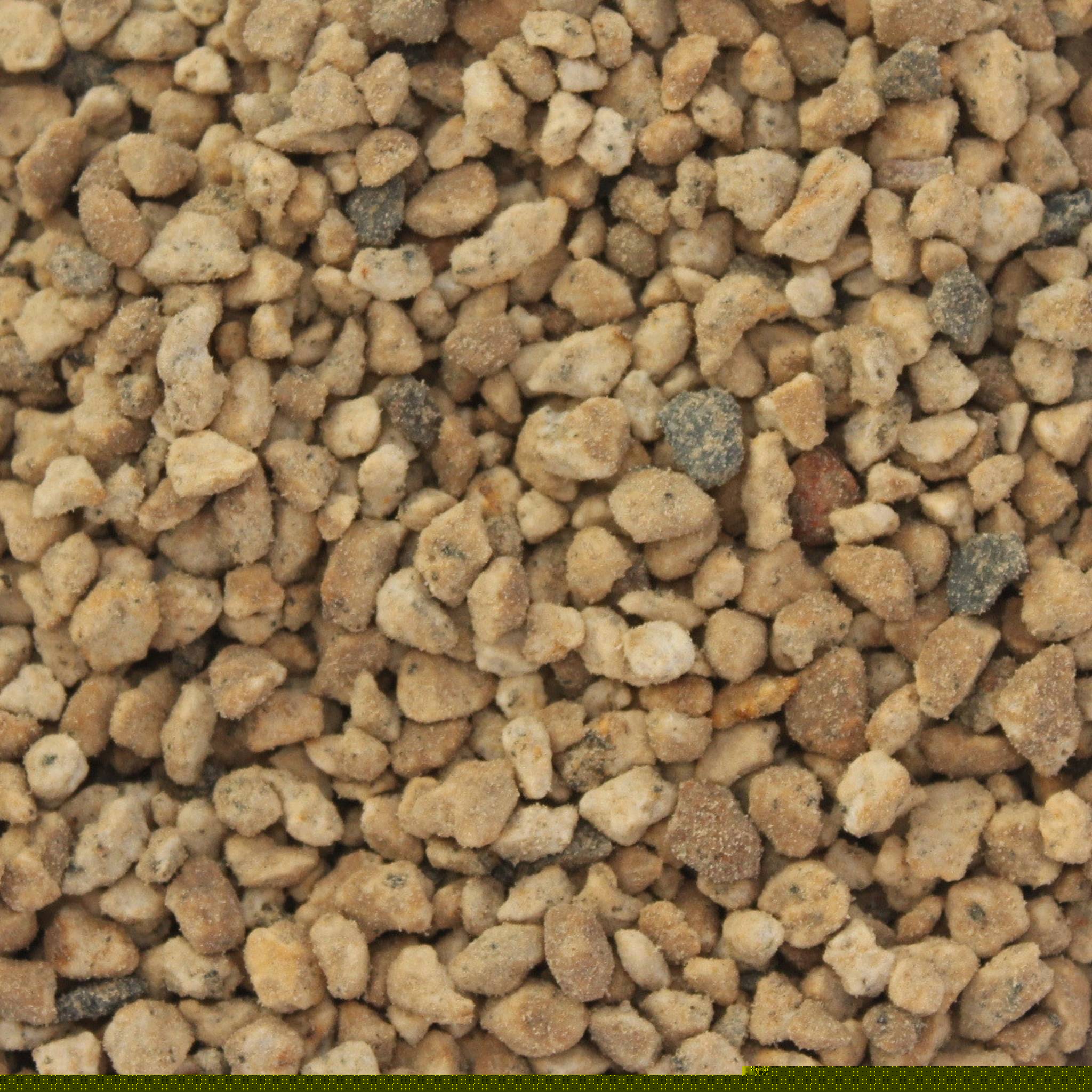 Close up of Japanese Kiryuzuna volcanic sand 3-6mm particles beige/tan colour great for pines and junipers